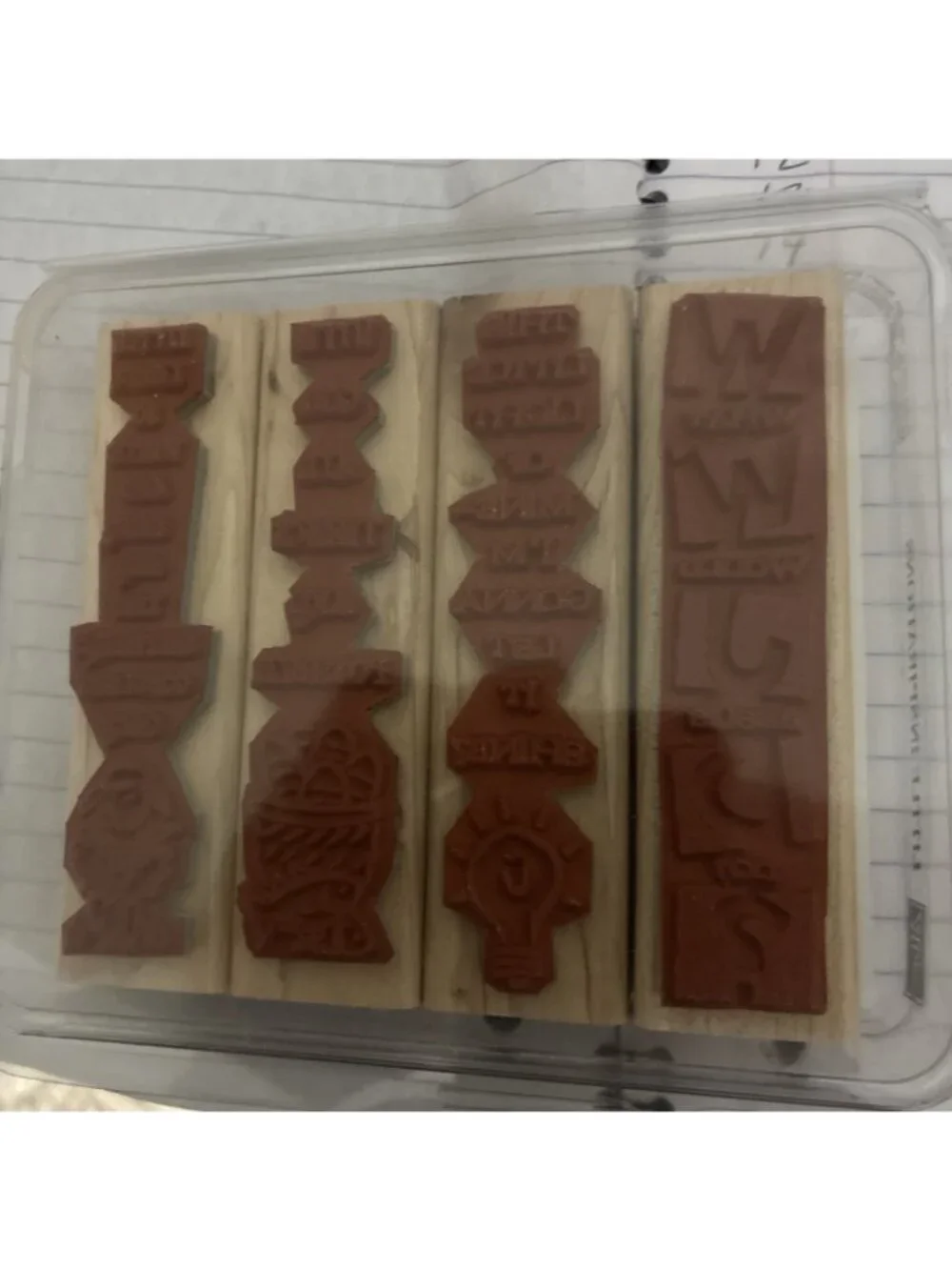 New Factory Sealed “ Stampin’ Up! Little Inspiration Religious Wood Stamp Set- 4
